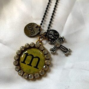 “M” charm necklace